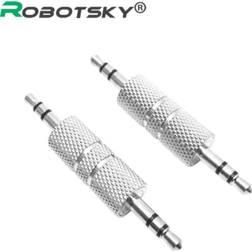 Audio Plug Straight Adapter 3.5mm To 3.5mm Male Jack Stereo Headset Aux Convert Connector For iphone 6 5 Bluetooth MP3 Headphone