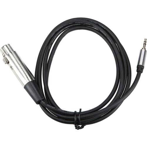 3.5mm to XLR Audio Cable 3.5mm Male to Cannon Female Guitar Phone Sound Card Mixer Connetion Line 1.5m Black