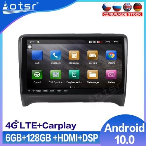 6GB+128GB Car Radio GPS Navigation For Audi TT Android 10.0 Multimedia Player Auto Stereo Touch Screen Head Unit Carplay Audio