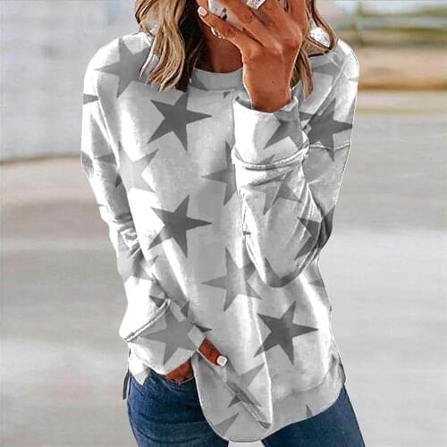 40# Tie-dyed Print O-neck Blouses Top Womens Fashion Casual Long Sleeve T Shirt Tops Harajuku Casual Blouses Shirt Рубашки