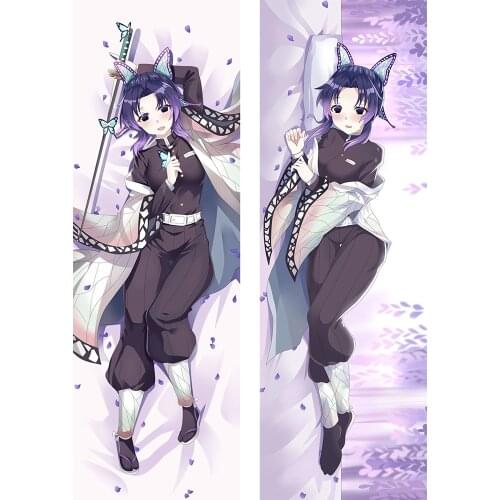 Anime Dakimakura Demon Slayer Kimetsu no Yaiba Kochou Shinobu Male Hugging Body Pillow Case Soft Bedding DIY Pillow Cover Gift