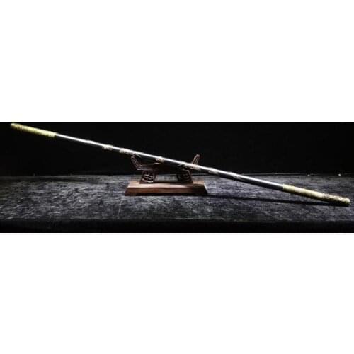 Wooden Fight against Monkey King weapons shaolin monk Cudgels Carving dragon kung fu sticks martial arts wushu rod