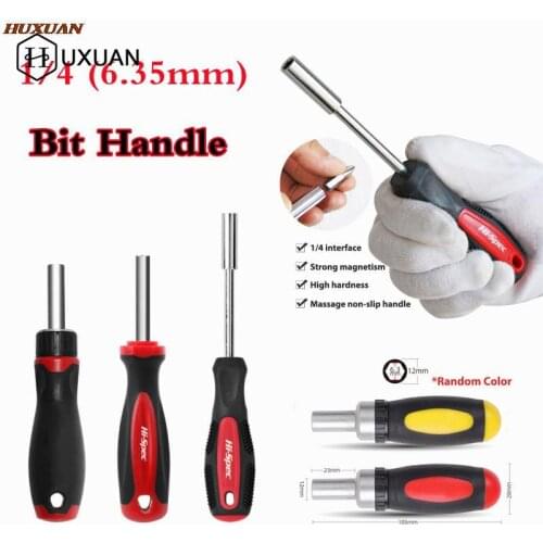 1/4 (6.35mm) Ratchet Screwdriver Bit Holder Handle Multifunctional Magnetic Bit Driver For Slotted Hex Torx Phillips Bit