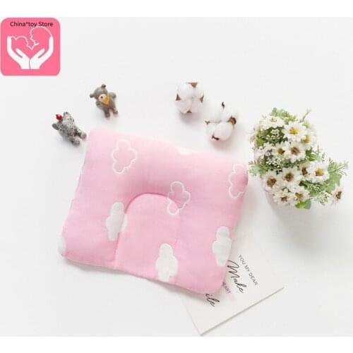 Baby Cotton Pillow 0-1 Years Old Four Seasons Cotton Jacquard Gauze Baby Pillow Anti-head Setting Pillow U-shaped Pillow
