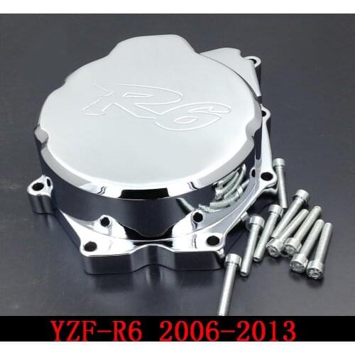 For Yamaha YZFR6 YZF-R6 2006 2007 2008 2009 2010 2011 2012 2013 2014 Motorcycle Engine Stator cover Chrome left side