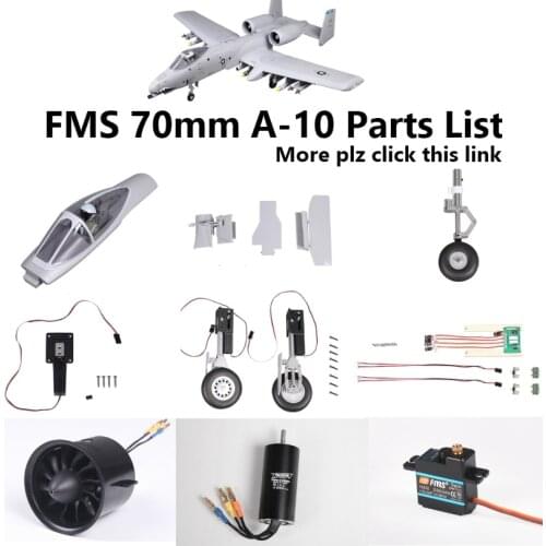 FMS 70mm A10 A-10 V1 EDF Ducted Fan Jet Parts Retract Landing Gear Set System Door Motor Servo RC Airplane Model Plane Aircraft