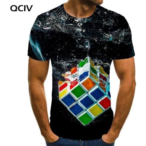 QCIV Harajuku T-shirt Men Water Anime Clothes Pattern T-shirts 3d Creativity Tshirt Printed Mens Clothing Punk Rock Cool Male