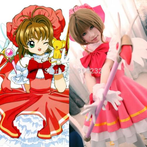 Cardcaptor Sakura Kinomoto Sakura Princess Dress Uniform Outfit Anime Cosplay Costumes
