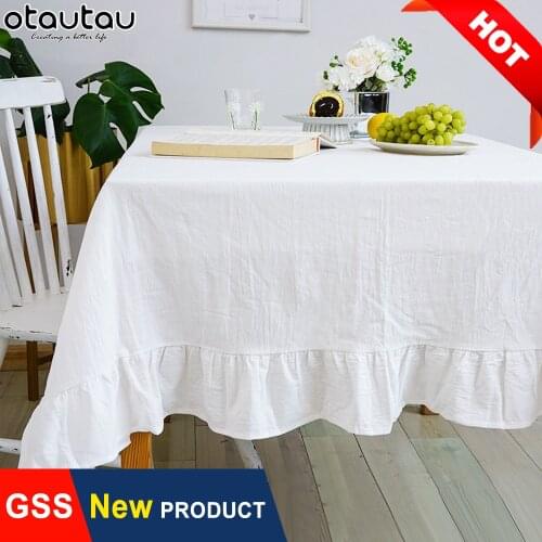 White Lotus Lace Cotton Tablecloth Round Table Cloth Cover Coffee Room Decor Aesthetic Wedding Party Dinning Shooting Background