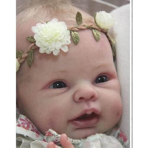 NPK Reborn Doll Kits for 22inches Soft Vinyl Reborn Baby Dolls Accessories DIY toy doll parts unpainted blank doll kit