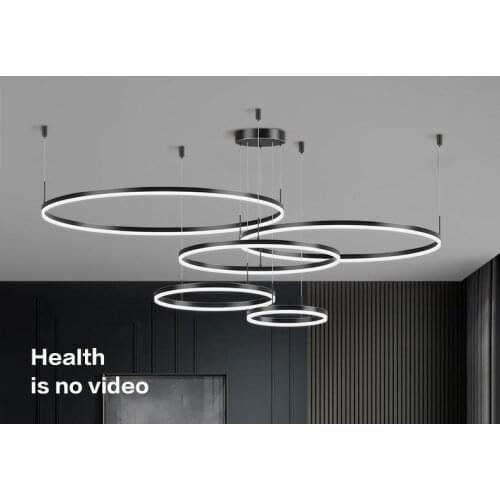 Living room chandelier modern simple atmosphere creative personality bedroom three ring