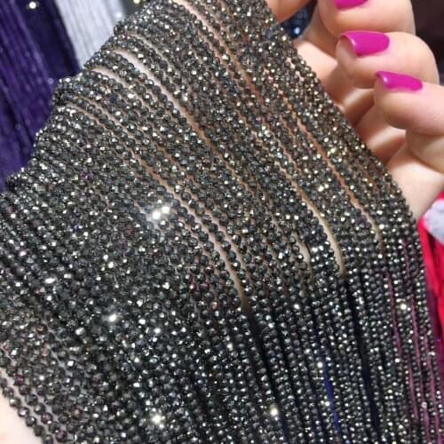 Small Beads Natural Stone Beads Sapphir 2,3,4,5mm Section Loose Beads for Jewelry Making Necklace DIY Bracelet (38cm)