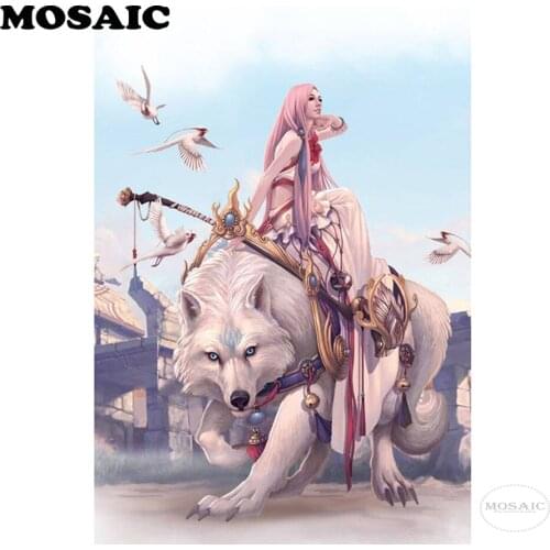 Wall painting sale Diamond embroidery princess,wolf diy diamond painting Cross Stitch full square drill Rhinestone mosaic