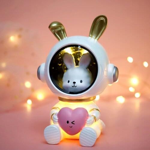 Galaxy Lights Guardian Cute Pet Night Light Net Red Cartoon Table Lamp Bedroom Bedside Lamp Birthday Present Astronaut Ornaments