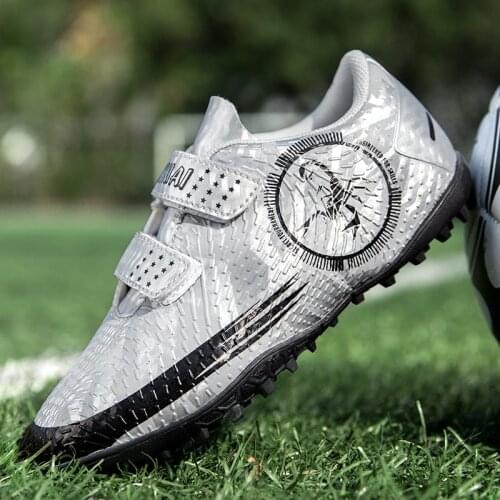 2021 New Sneakers Children Professional Soccer Training Shoes Boys and Girls Outdoor Lawn Antiskid T/F Football Shoes