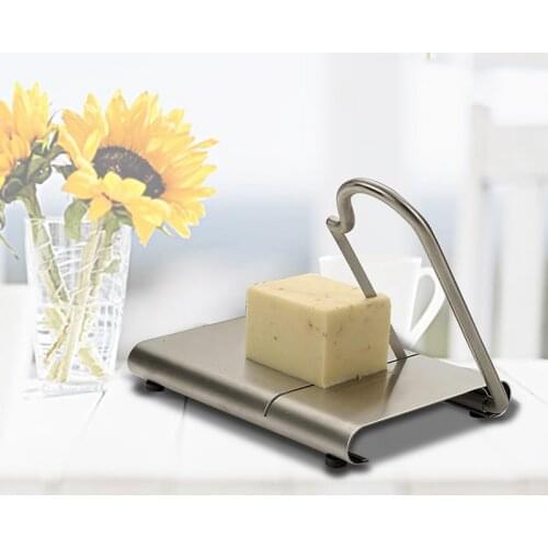 1Pcs Wire Cutting Cheese Slicer Cutter Kitchen Stainless Steel Board Butter Cutter Cheese Slice Cheese Cutting Knife
