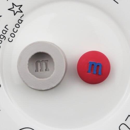 Rainbow Letter M Bean Fondant Silicone Mold Cake Decoration Handmade Epoxy Mold XGY-273