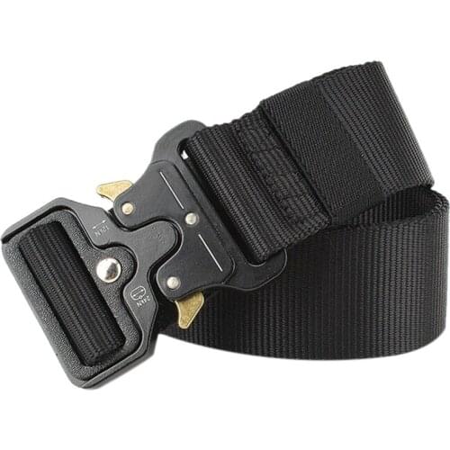 Tactical Belt Military High Quality Nylon MenS Military Training Belt Metal Multifunctional Buckle Outdoor Sports Hook New