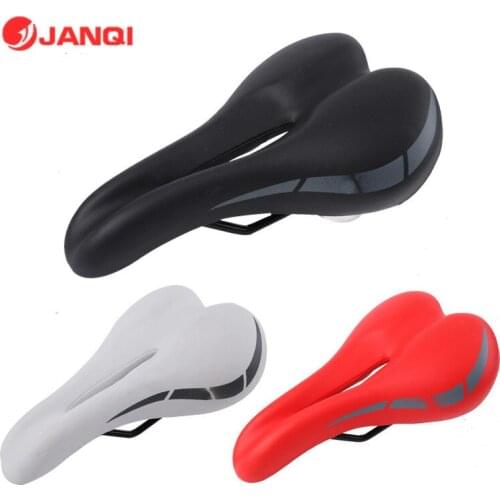 1 Pcs Bike Saddle Shock Absorbing Hollow Bicycle Saddle PVC Fabric Soft Mtb Cycling Road Mountain Bike Seat Bicycle Accessories