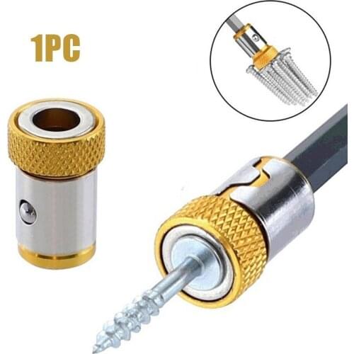 Universal Magnetic Ring 1/4 Metal Screwdriver Bit Magnetic Ring For 6.35mm Shank Anti-Corrosion Drill Bit Magnet Powerful Ring