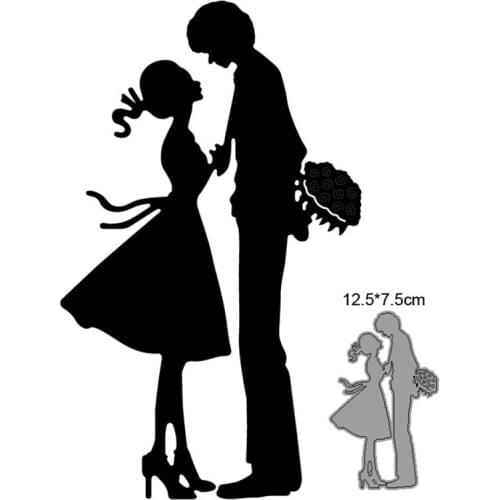 Cuting dies couple flower metal cutting dies cut die mold decoration Scrapbook paper craft knife mould blade punch stencils dies