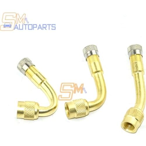 1Pcs 45/90/135 Degree Angle Brass Air Tyre Valve Stem with Extension Adapter for Car Truck Motorcycle Cycling Accessories