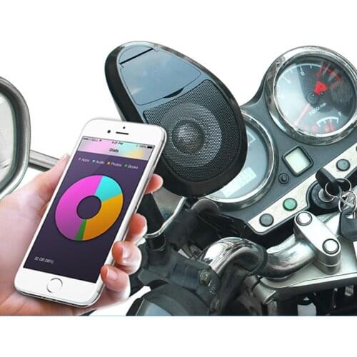 12V MP3 Music Motorbike Audio Player Bluetooth Speakers for Motorcycle Waterproof Portable Stereo with FM Radio Tuner