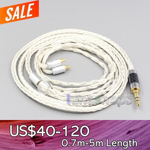 LN007217 16 Core OCC Silver Plated Headphone Earphone Cable For Sennheiser IE400 IE500 Pro