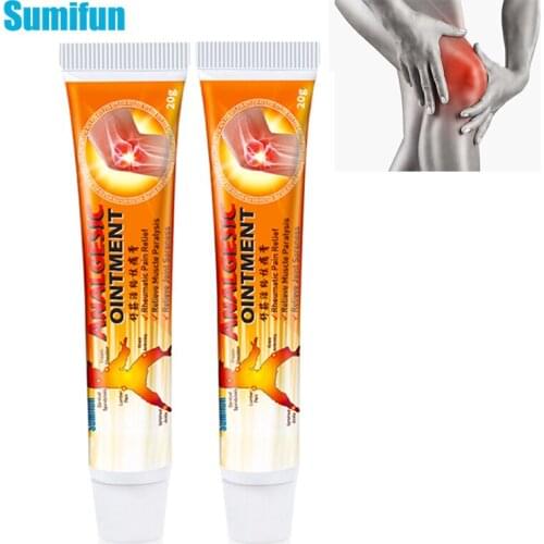 Sumifun 2 pcs Analgesic Cream Treat Rheumatoid Arthritisjoint PainBack Pain Relief Analgesic Balm Ointment Herbal Plaster