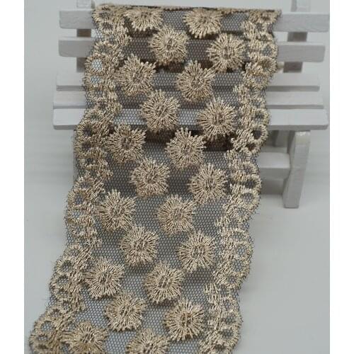 3 yards 7 cm Lace Trims Mesh Embroidered Flower Handmade Hair Accessories DIY Crafts Sewing Lace Fabric