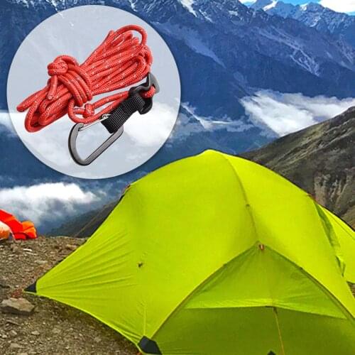 4pcs Newest 4mm Adjustable Tent Wind Rope Outdoor Camping High-strength Reflective Rope With Ring Buckle Hooks Tent Accessories