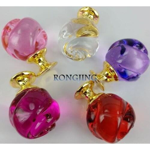 5pcs 30mm K9 Rose Crystal Cabinet Drawer Knobs Glass Dresser Cabinet Pulls Crystal Cupboard Handles Closet Shoes Box Bars Pulls