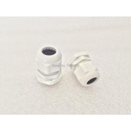 50pcs/Lot Plastic Nylon Waterproof Connector PG11 White Dia 5-10mm Cable Glands Joints Adapter