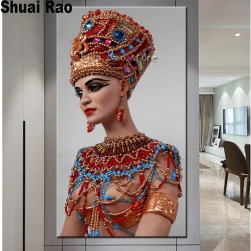 5d Diy Photo Custom Own Diamond Painting"cleopatra"Diamond Embroidery Full Square round Drill 3d Rhinestones woman art