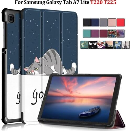 Tablet for Funda Samsung Galaxy Tab A7 Lite 8.7 2021 Case Kids Cute Painted Leather Cover for Galaxy Tab A7 Lite Case T220 T225
