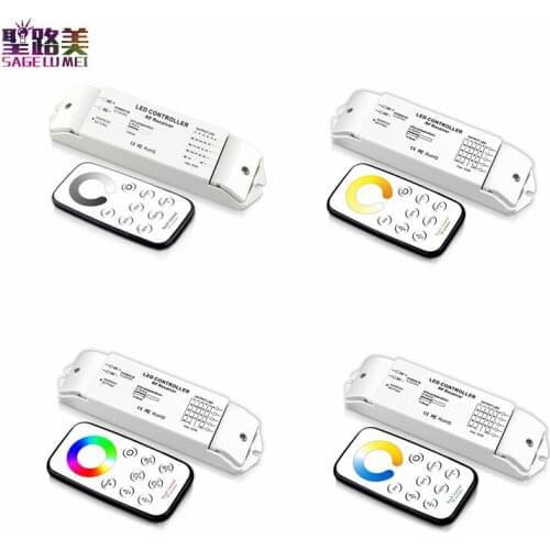 DC12V-24V RF wireless Remote dimming/CCT/RGB/RGBW/CW LED Controller Dimmer T1/T2/T3/T4/T5 with R4 Receiver for LED Strip Tape