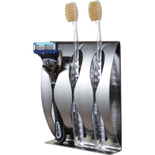 Toothbrush Holder Shelf Wall Mount,Bathroom Cabinet Organizer Accessories,3M Self Adhesive Toothpaste Shaving Razor Stand