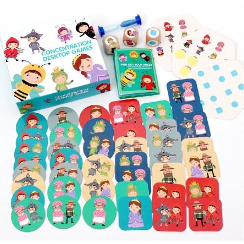 Kids Matching Chess Toy Learning Animal Character Cognition Game Early Education Memory Training Funny Toys Gifts For Children