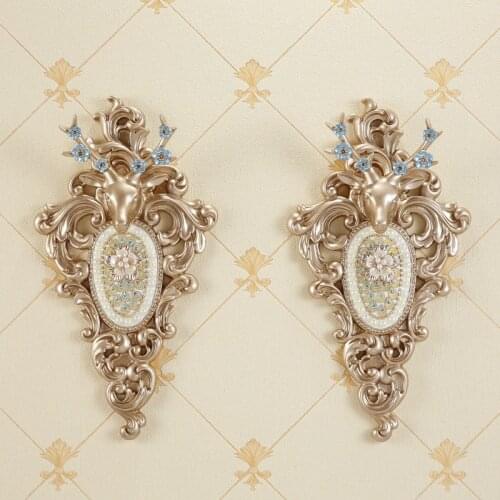 European Resin Wall Vase Wall Hanging Mural Crafts Home Livingroom Fake Flower Pot Ornaments Porch TV Background Wall Decoration