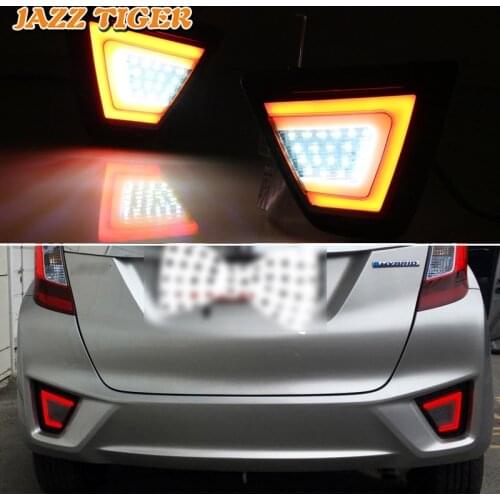 Rear Bumper Lights for Honda Jazz Fit 2014 2015 2016 2017 Auto Led Stop Signal for Cars Fog Lights Lada Vesta Reflectors Brake