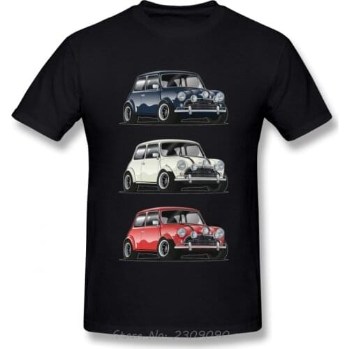 Retro The Italian Trio Mini Cooper T Shirt Popular Car Hipster Style T-shirt Men Cotton Tshirt Hip Hop Tees Harajuku