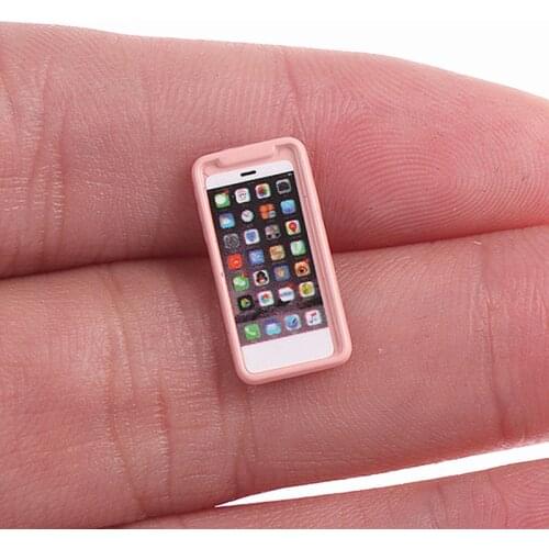 Doll 1:12 Scale phone Dollhouse Cellphone Miniature Toy Doll Food Kitchen living room Doll parts Accessories