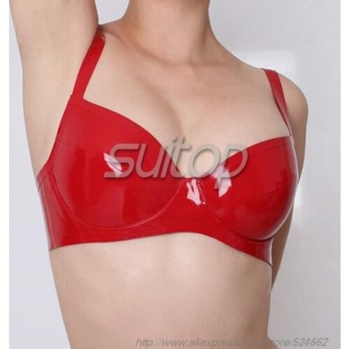 Latex sexy bra in Red (bras only)