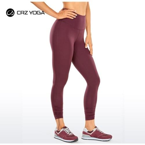 CRZ YOGA Womens Naked Feeling Soft Yoga Pants - 25 Inches High Waisted Workout Leggings Brushed Soft Cinch Leg
