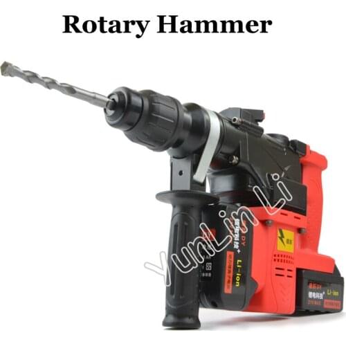 Lithium Battery Rotary Hammer Heavy Duty Cordless Impact Drill Power Tool Cordless Hammer Electric Drill