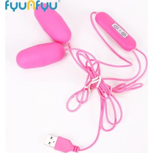 10 Frequency Mini Bullet Vibrator Speed Adjustable USB Massager Adult Sex Product Waterproof Dual Vibrator Egg
