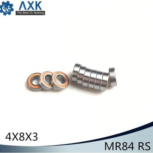 MR84RS Bearing 10PCS 4*8*3 mm ABEC-3 Hobby Electric RC Car Truck MR84 RS 2RS Ball Bearings MR84-2RS Orange Sealed