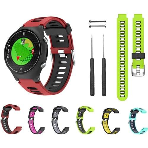 Soft Silicone Watch Wrist Band Strap for Garmin Forerunner Approach S6 735XT 220 230 235 620 630 GPS Outdoor Sport Smart Watch