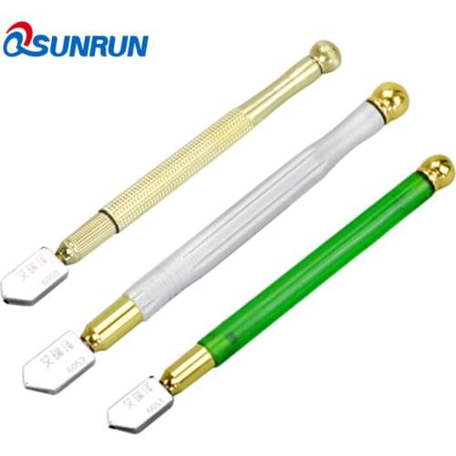 6050/6051/6052 Glass cutting knive Glass breaking device Antislip Metal Handle Steel Blade Oil Filled Glass Cutter Cutting Tool