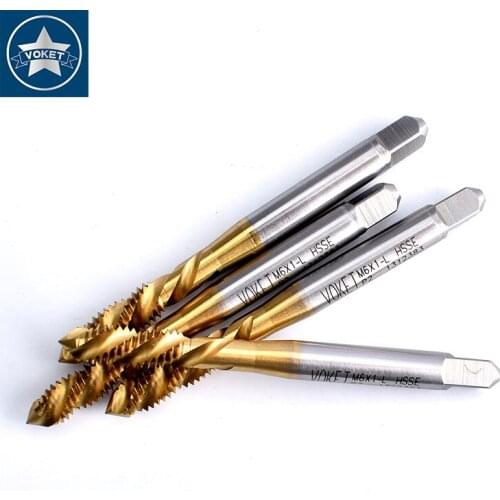 HSSE Left Hand With TIN Sprial Fluted tap M2 M2.3 M2.5 M2.6 M3 M4 M5 M6 M7 M8 M9 M10 M12 X0.45L X0.7L X1.25L Screw Thread taps